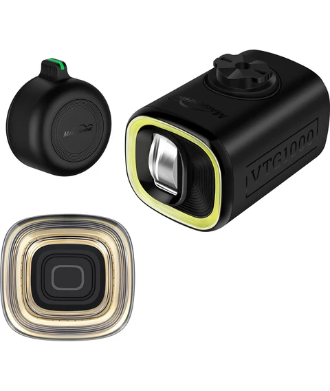 MAGICSHINE Kit Fanalini a LED Vtg 1000 Nero + Vtg 50 Combo per Brompton